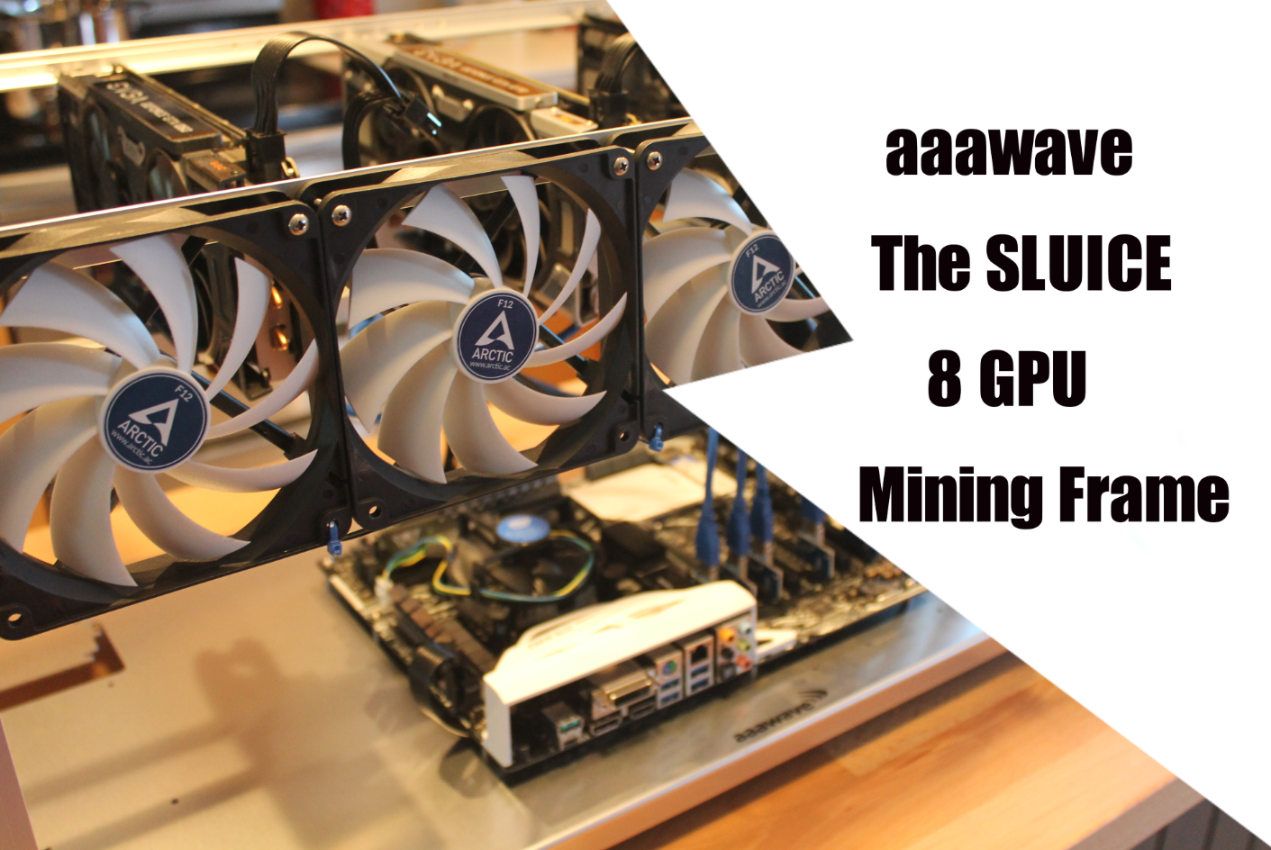 The new aaawave “The Sluice” 8GPU mining frame assembly and review.