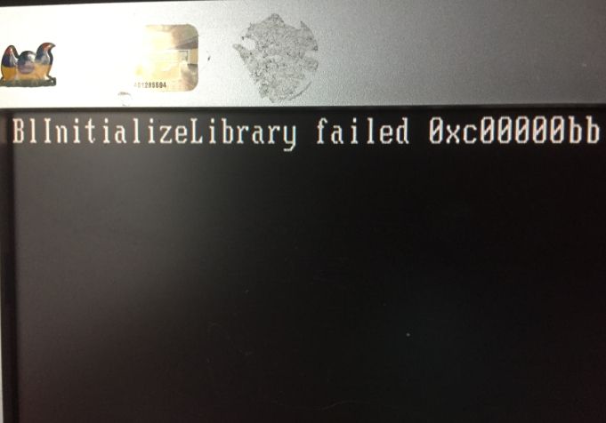 B1InitializeLibrary failed 0xc00000bb error