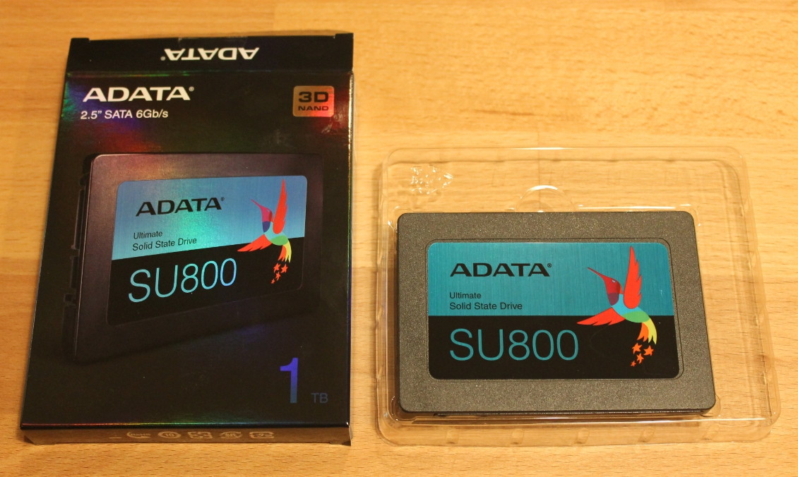 Adata Ultimate SU800 1TB 3D Nand SSD packaging 