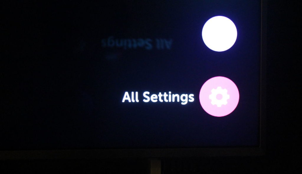 LG TV all settings menu option for LG vertical light band fix