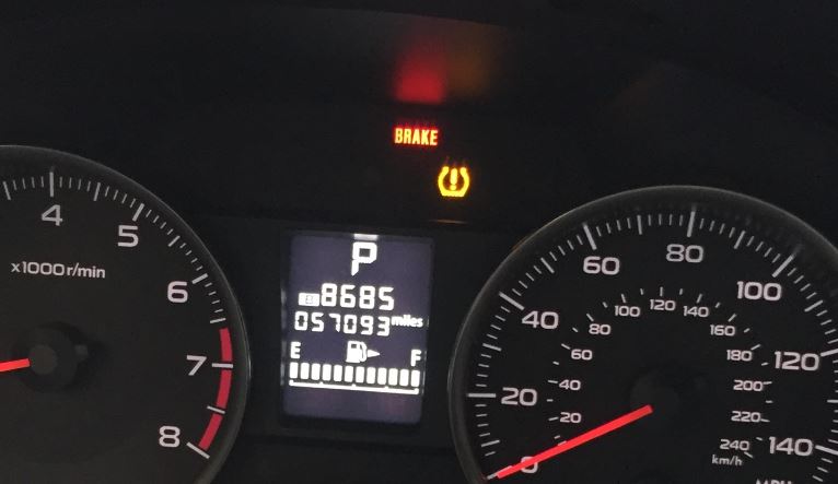 Subaru tire pressure light wont turn off.