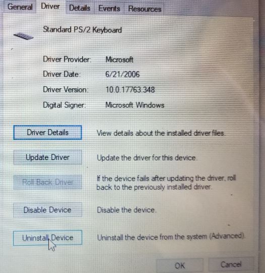 HP Pavilion 15 p033cl keyboard not working device manager
