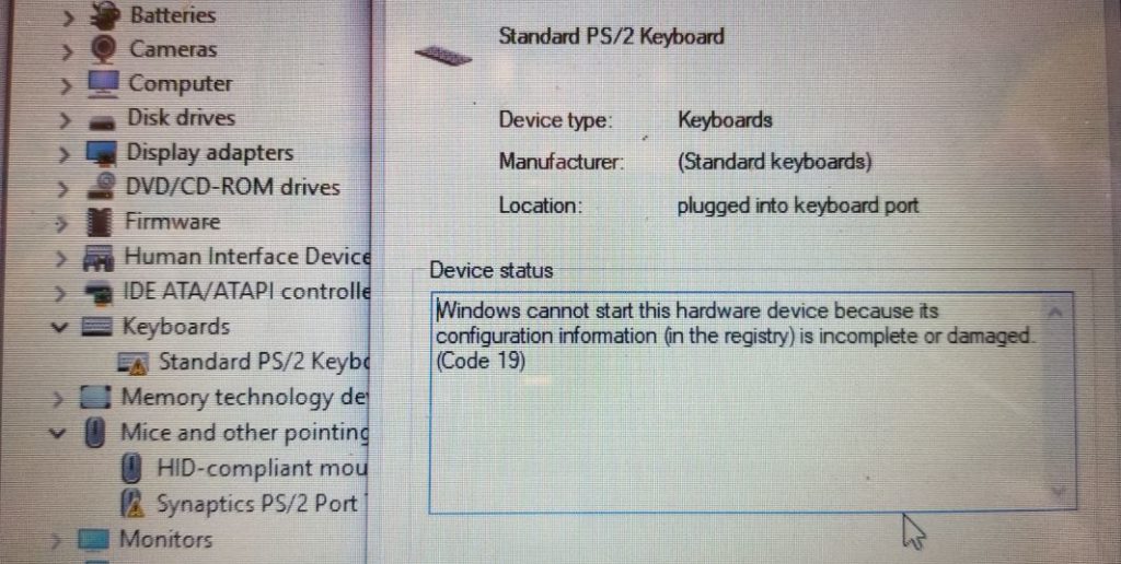 HP Pavilion Keyboard not working