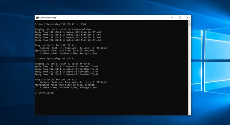 Windows ping size option - MyRandomTechBlog.com